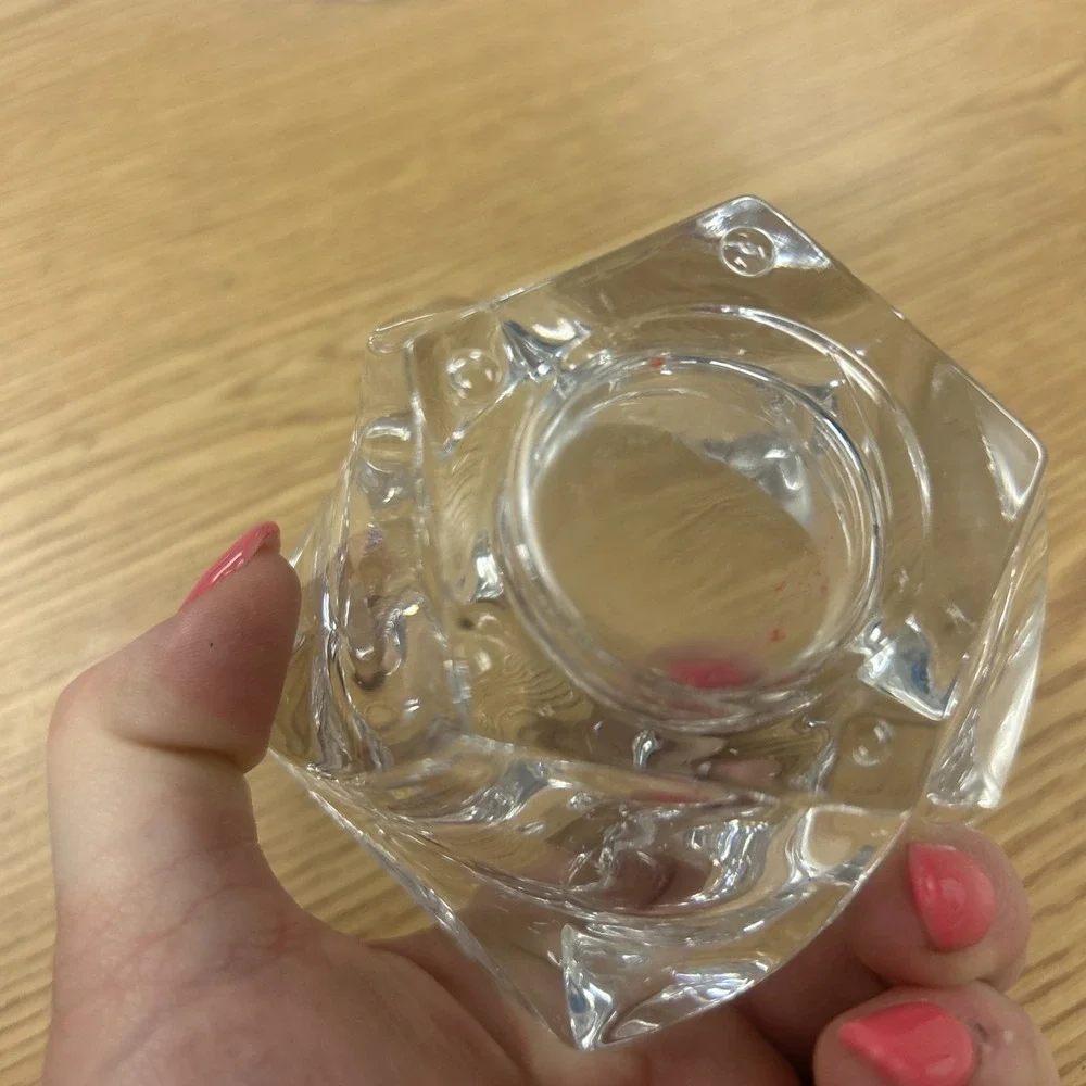 PartyLite PO103 WINDSWEPT 24% Lead Crystal Votive Candle Holder Vintage - Picture 2 of 3